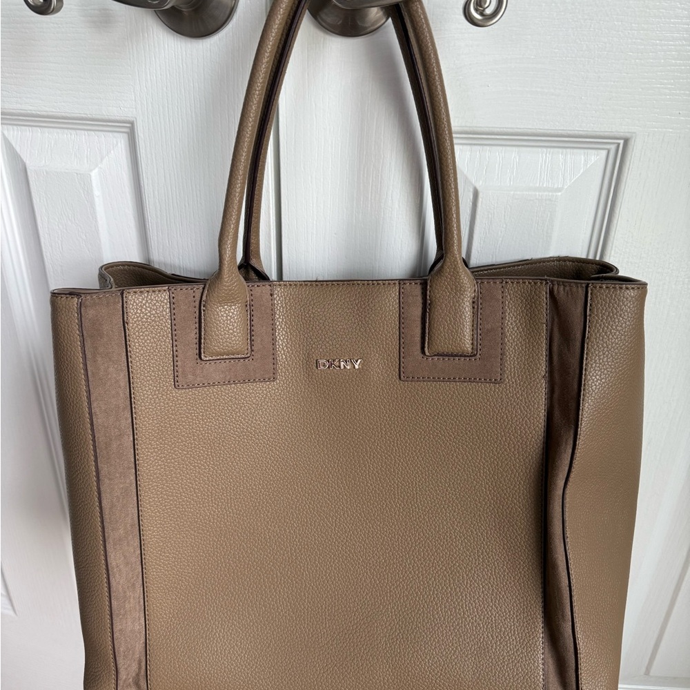 DKNY Brown Leather Tote Bag
